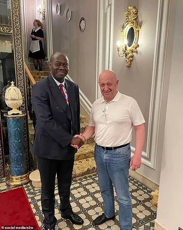 Wagner's commander Prigozhin was purportedly pictured in St. Petersburg today at Russia's summit for African leaders