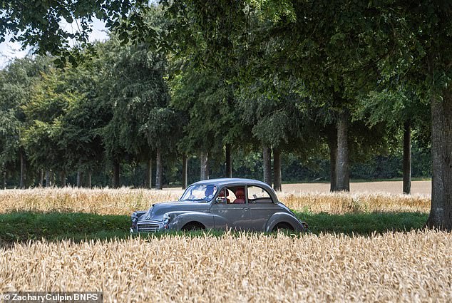 Greg driving the car in a rural setting. Morris Minor sales declined in the late 60s as the Mini became a staple of popular culture driven by celebrities and pop stars