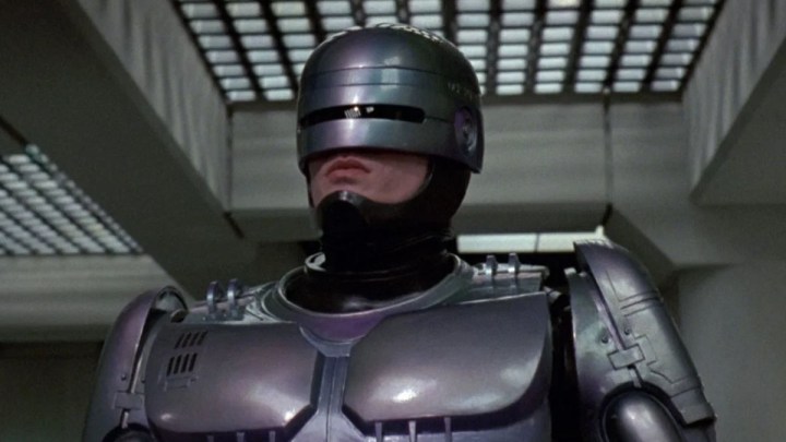 Peter Weller in Robocop.