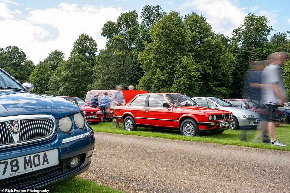 Owners who didn't qualify for the top 50 concours event still proudly showed off their motors, including a Rover 75, a 1984 BMW 316 and a trio of Vauxhalls - a Tigra (silver), Nova (maroon) and Cavalier (red)