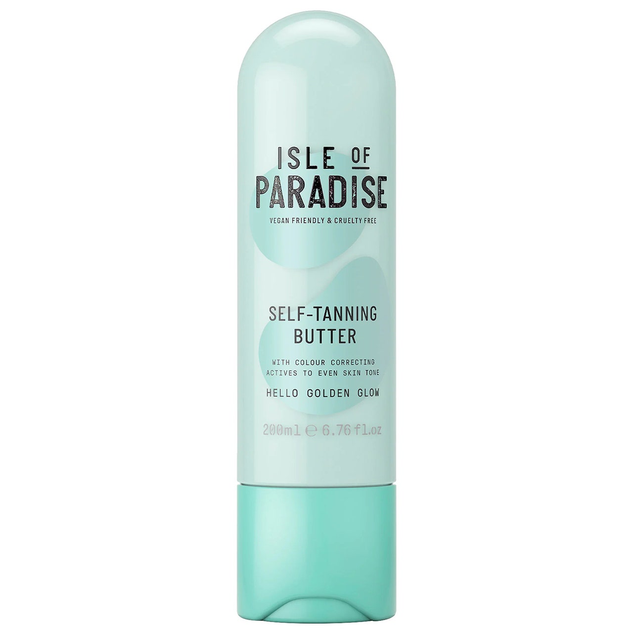 Isle of Paradise Selbstbräunende Körperbutter auf weißem Hintergrund
