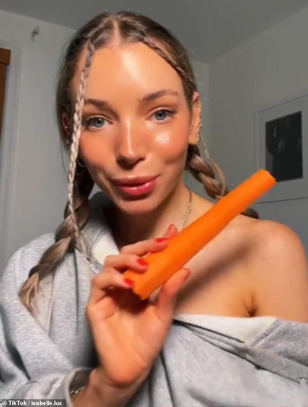 TikTokerin Isabelle ging Anfang dieser Woche auf TikTok viral, als sie verriet, dass Karotten das Geheimnis ihres gebräunten Teints seien