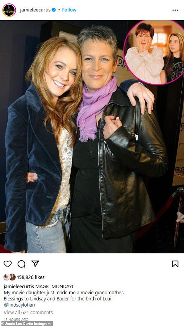 „Film-Oma“: Jamie Lee Curtis feierte einen weiteren großen Meilenstein in ihrem Leben: Sie wurde „Film-Großmutter“, als sie ihrem ehemaligen Co-Star Lindsay Lohan zur Geburt ihres Sohnes gratulierte