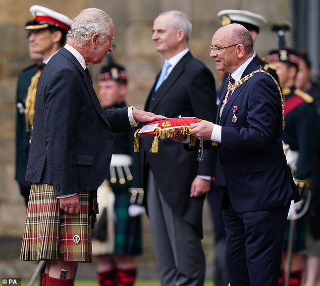 The King today took part in the historic Ceremony of the Keys - the traditional opener to Holyrood Week for the Royal Family