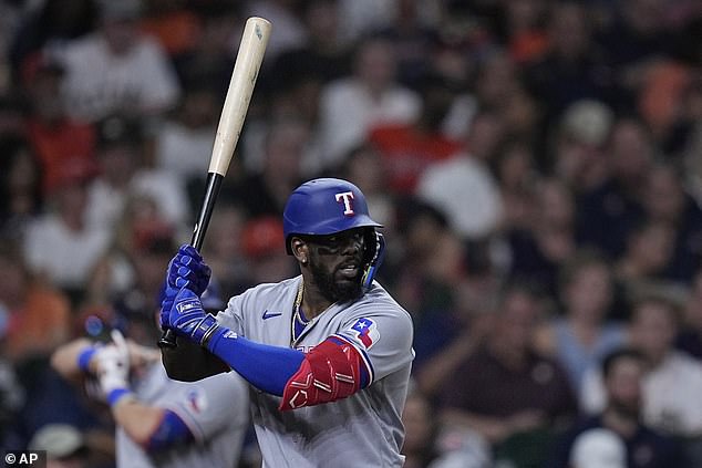 Adolis Garcia helped lead the Texas Rangers to an emphatic win over Houston Astros