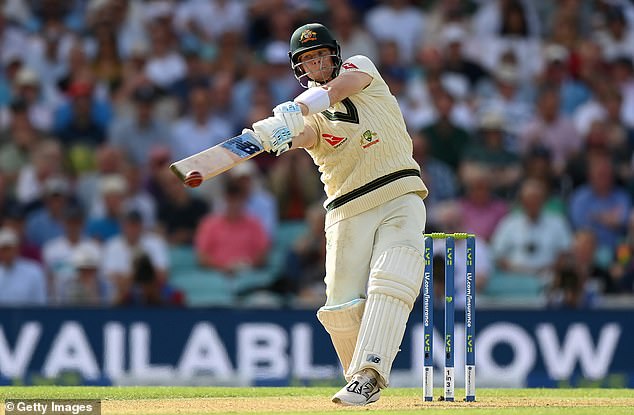 Steve Smith made a vital 71 on day two of the final Ashes Test as Australia took a narrow first innings lead