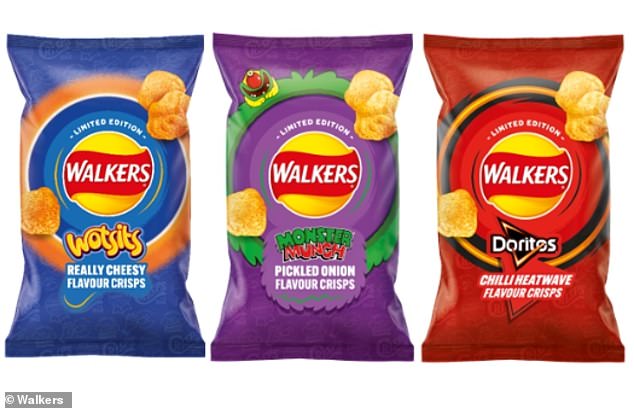 Walkers hat in einer kontroversen Markteinführung drei neue Chips-Geschmacksrichtungen auf den Markt gebracht, darunter Wotsits, Moster Munch und Doritos