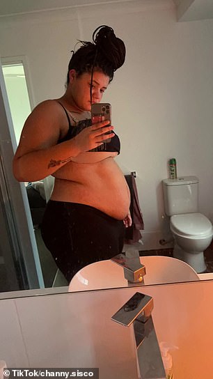 Vorher: Chantelle Sisco brachte einst 162 kg auf die Waage, stellte aber ihre Ernährung um und begann mit einem Trainingsprogramm, damit sie abnehmen und „es genießen konnte, 21 zu sein“.