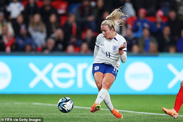 Lauren Hemp kept her cool to slot home England's second goal of the game