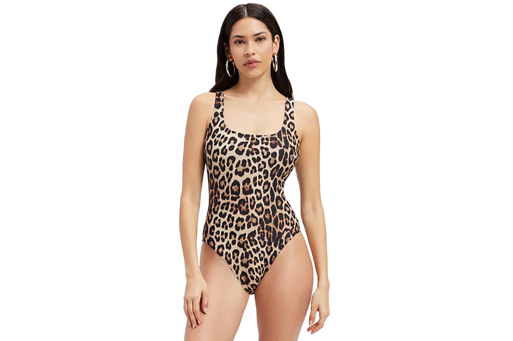 Good American leopard print bathing suit