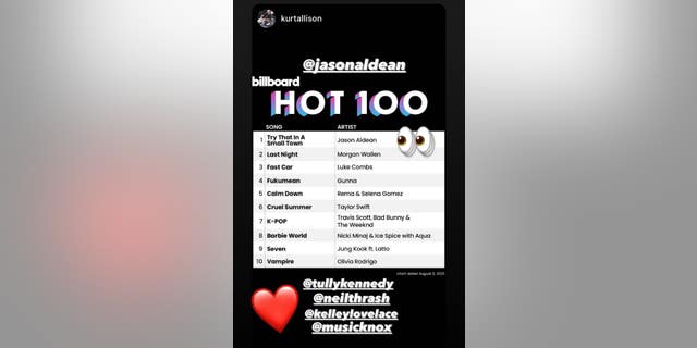 billboard hot 100 top ten