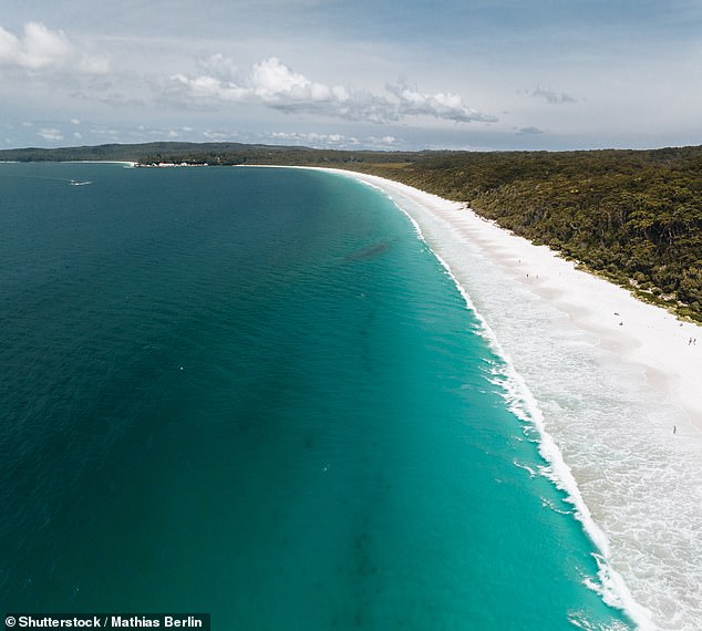 10. HYAMS BEACH, NEW SOUTH WALES, AUSTRALIA: ‘Hyams Beach is just three hours south of Sydney, but between its pine forests and white sands, it feels worlds apart,’ says Big 7 Travel. It continues: ‘It’s an excellent spot for snorkelling, thanks to its gentle waves, and it’s popular with stingrays too. Keep an eye out for playful dolphins for the ultimate photo opportunity’