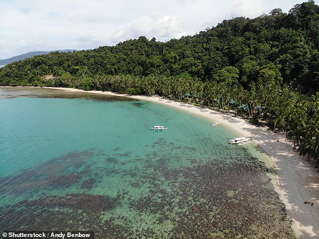 1. WHITE BEACH, NEAR PORT BARTON, PHILIPPINES: Big 7 Travel describes this gold-medal-winning beach as a ‘pristine gem’. It says: ‘The only way to reach the beach is by hopping on a boat from Port Barton [a nearby village] or taking a very bumpy journey in a four-by-four – being hard to reach means the beach is clean and wonderfully quiet. Think hammocks, powdery white sand, kayaks to rent, and of course, crystal-clear water. All with a backdrop of lush forests’