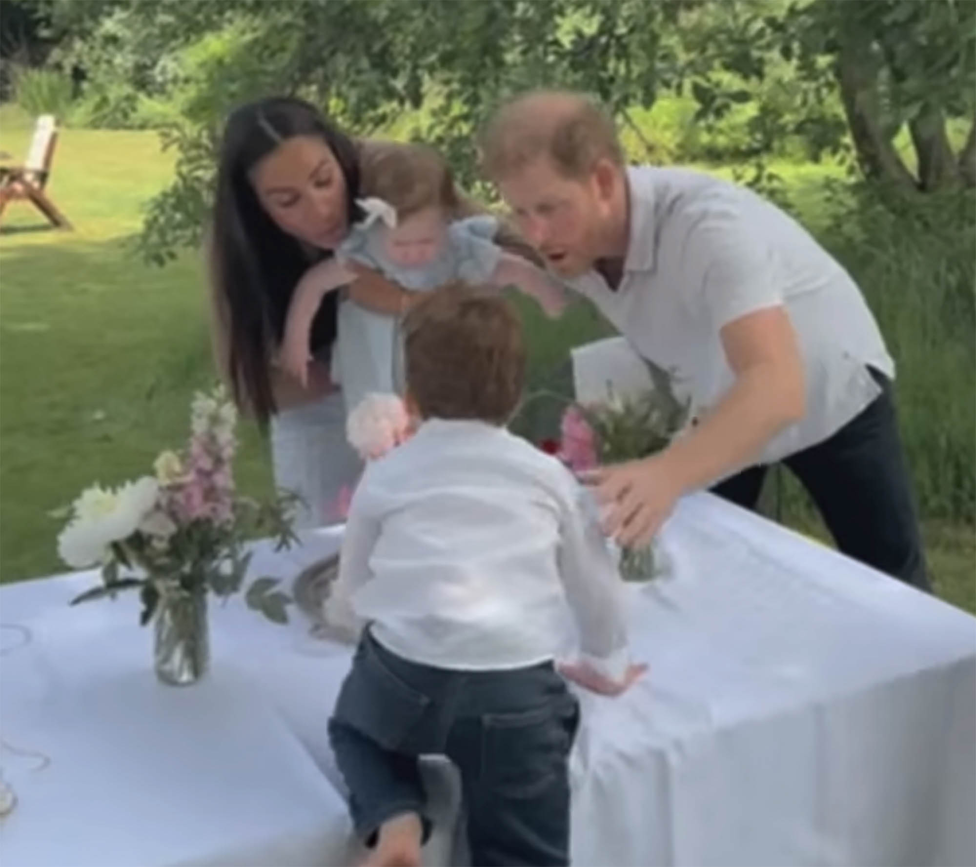 Prince Harry, Meghan Markle with children