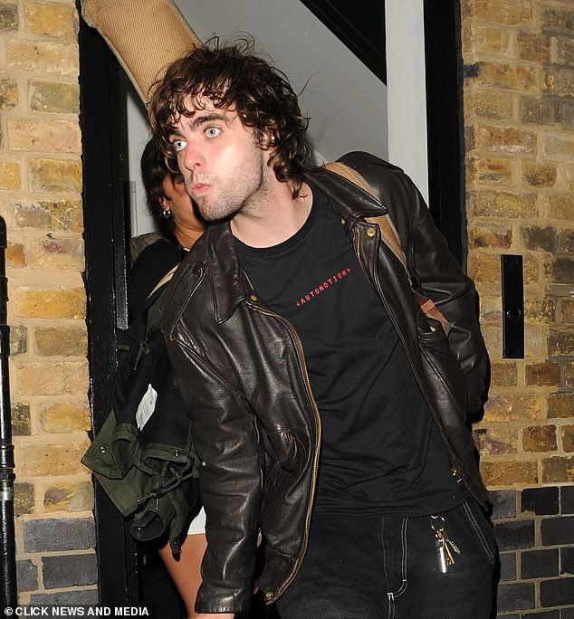Night owl: Lennon was pictured leaving the celebrity hotspot much later than his uncle Noel