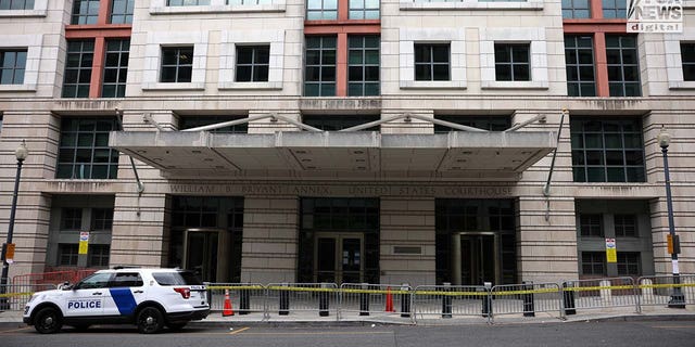 A general view of the William B. Bryant U.S. Courthouse Annex ahead of former President Donald Trump's arraignment