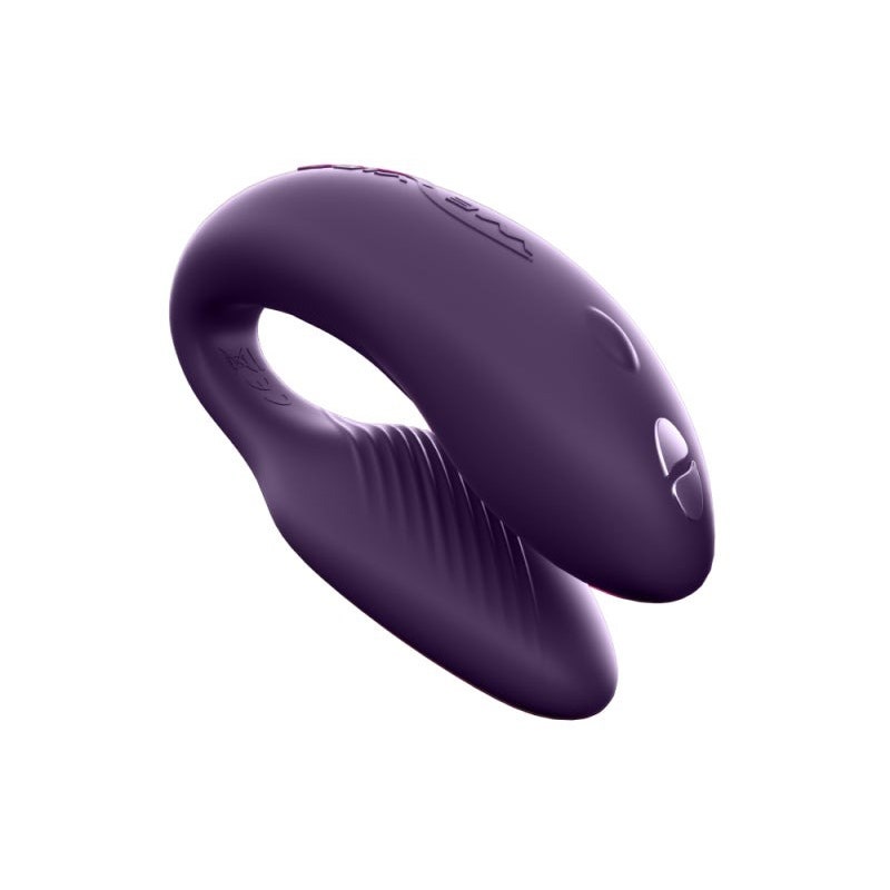 The purple We-Vibe Chorus wearable vibrator on a white background