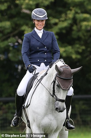 Ready for action! Zara Tindall on the opening day of the Festival of British Eventing at Gatcombe
