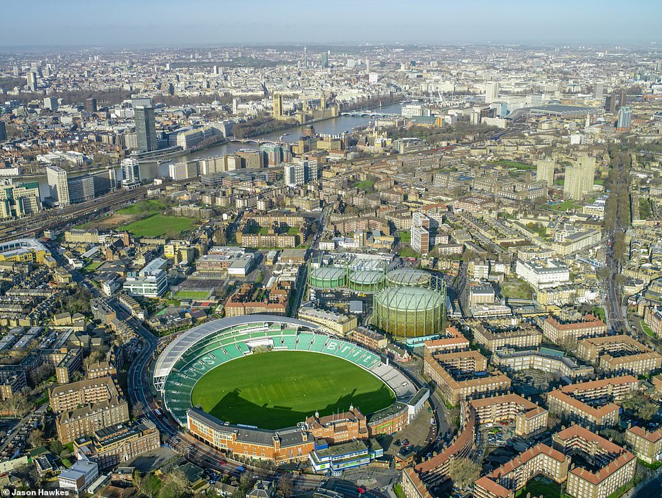 THEN: Aerial view of Oval, London Borough of Lambeth in 2007