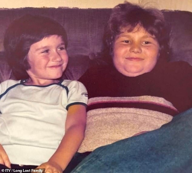 Pictured: Simon [left] and his older brother David [right] when they were children growing up in the 1970s