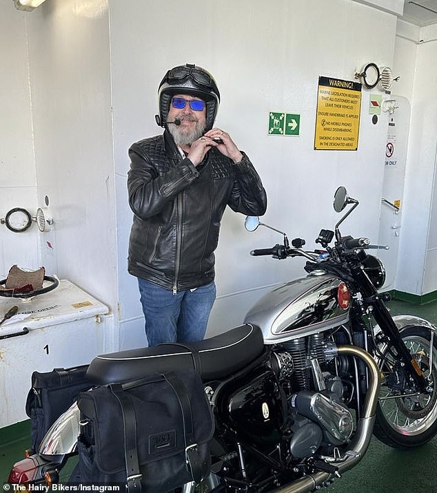 Milestone: Dave recently told of the tearful moment he was able to get back on his motorbike again for the first time since his cancer diagnosis