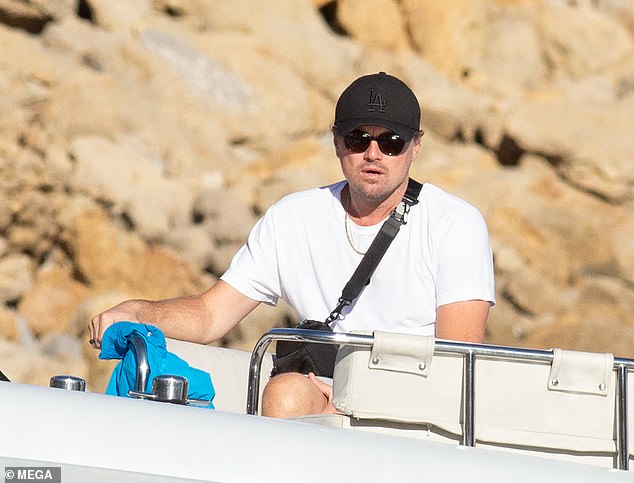 Spotted: On Sunday the actor was spotted arriving by boat in Ibiza on Sunday with his friends, including Love Island's Arabella Chi.