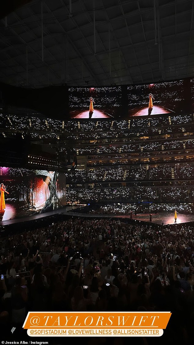 One of many: Taylor is currently rocking her way through her six shows at Los Angeles' SoFi Stadium and local celebs have been turning out in droves to take in the Eras tour