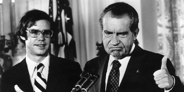 Richard Nixon giving thumbs up