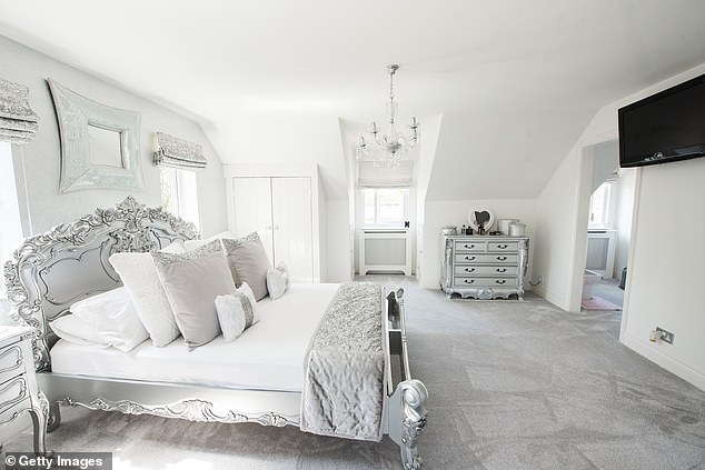 Sparkling silvery decor is much loved by reality start on Instagram, but can be 'overwhelming'