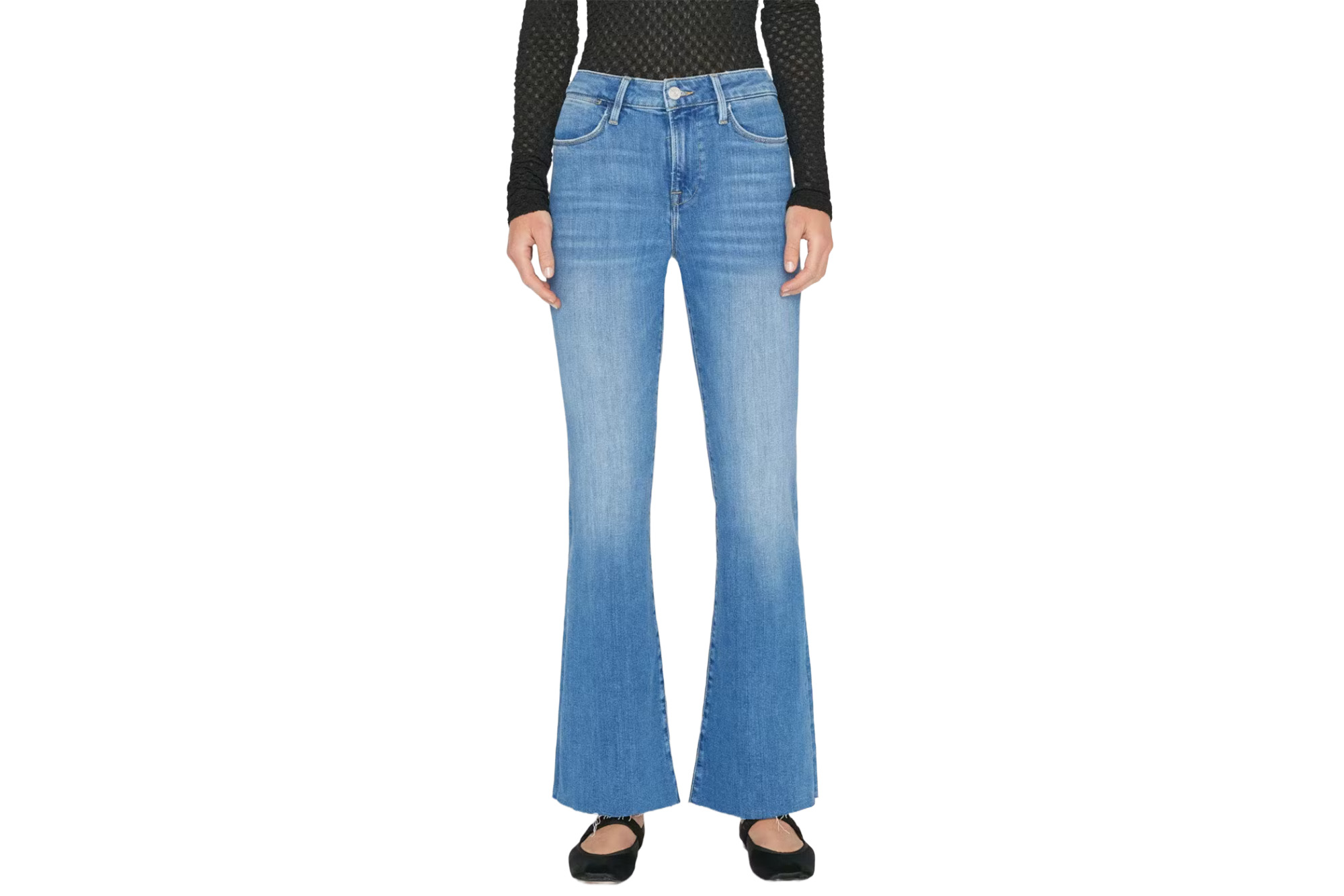 Frayed Frame jeans in a blue wash