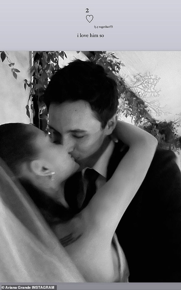 Anniversary: Ariana Grande celebrated her two-year wedding anniversary with a sweet snap from her wedding day