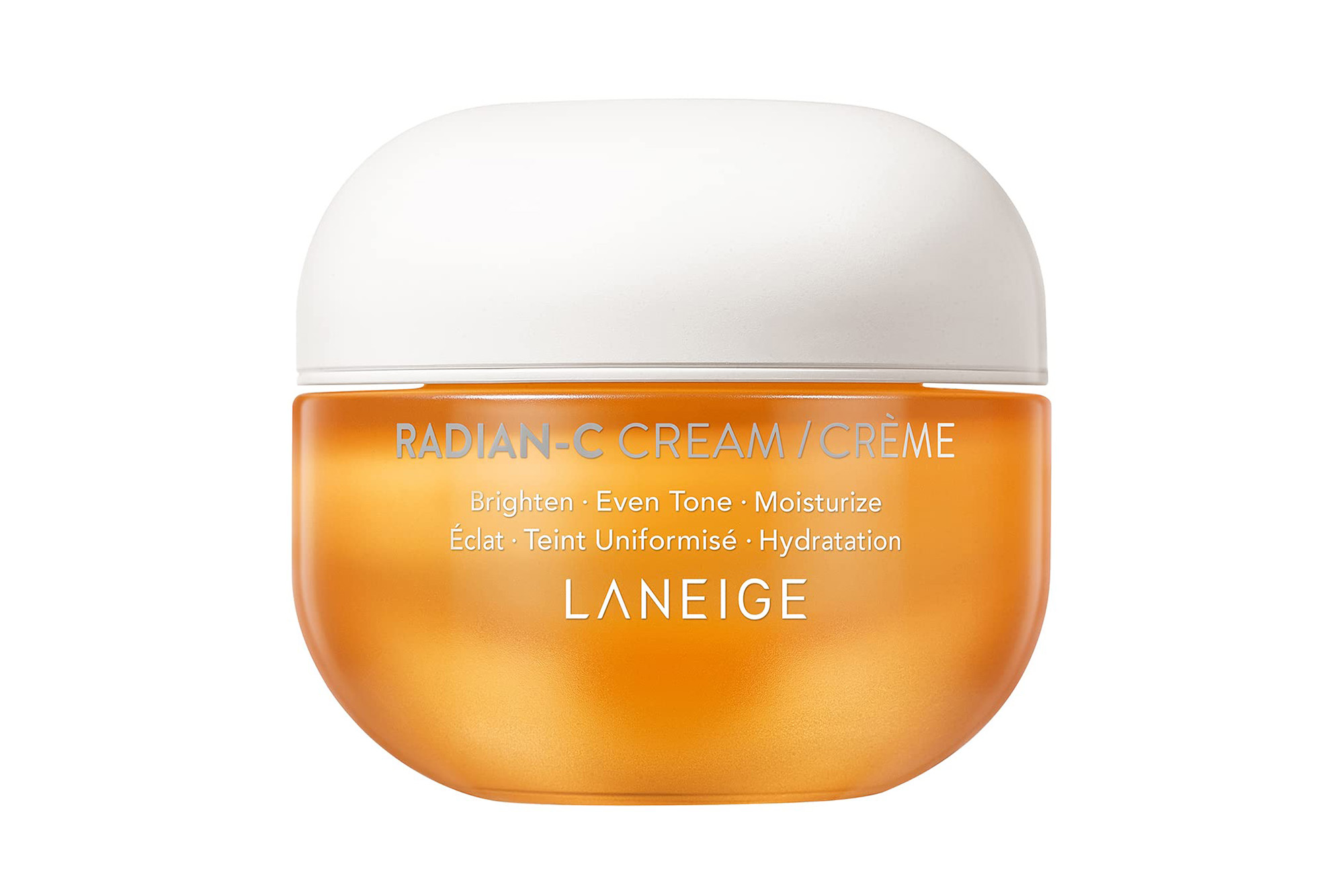An orange container of Laneige skincare cream