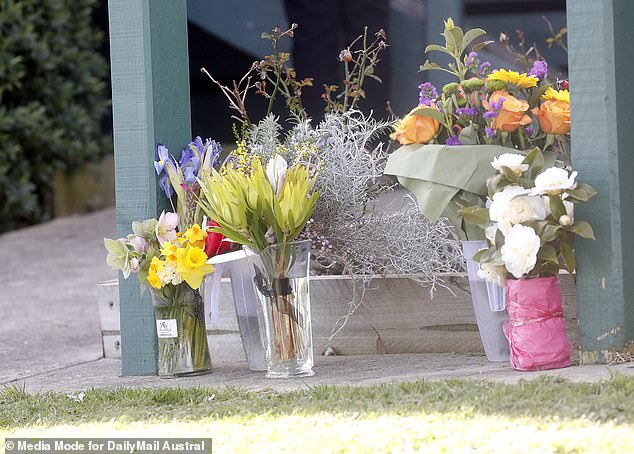 Flowers were dropped off at the church where one of the guests at the fatal lunch is a pastor at