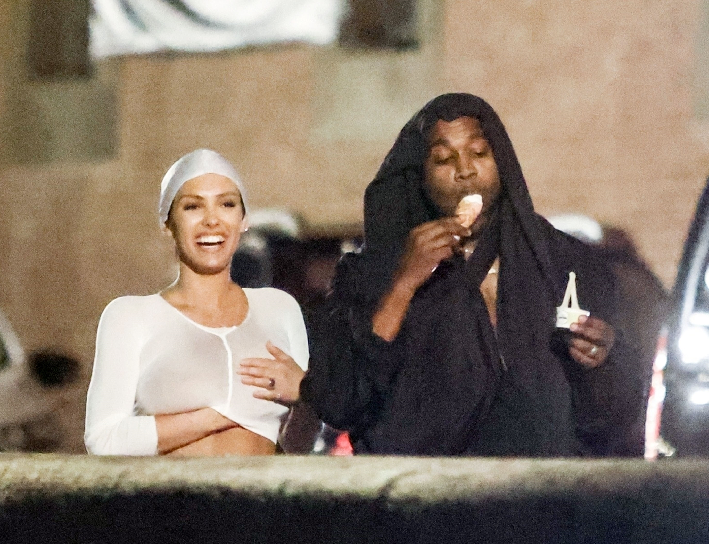 Kanye West und seine Frau 