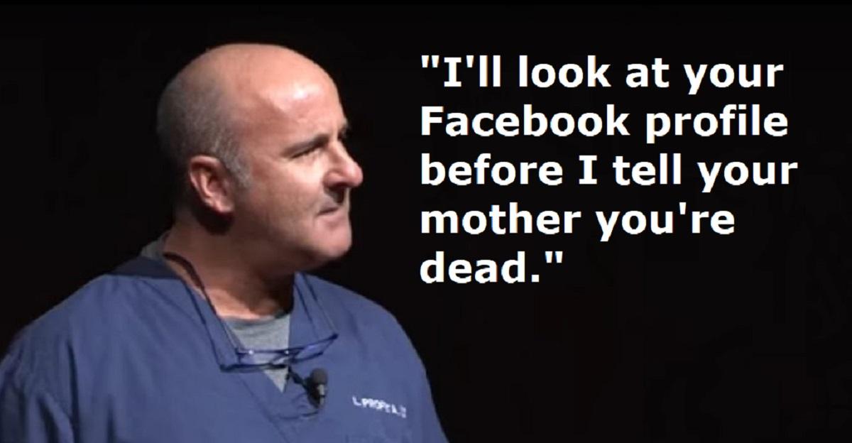 Arzt erklärt, warum er die Facebook-Seite eines verstorbenen Patienten überprüft, bevor er deren Eltern benachrichtigt