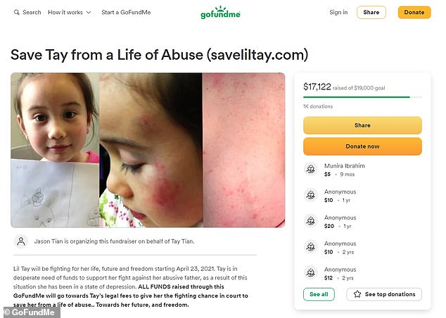 Her brother Jason had previously set up a GoFundMe page in a bid to raise $19,000 for Lil Tay after both levelled allegations of physical and mental abuse against Hope and his wife