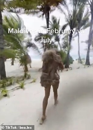 Beata's video shows the Maldives in July, in the middle of the country's rainy season