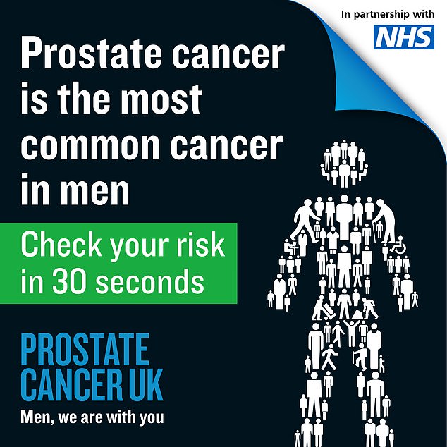 Eine Wohltätigkeitskampagne für Prostatakrebs im Vereinigten Königreich fordert Männer dazu auf, ihr Risiko für die Erkrankung zu prüfen