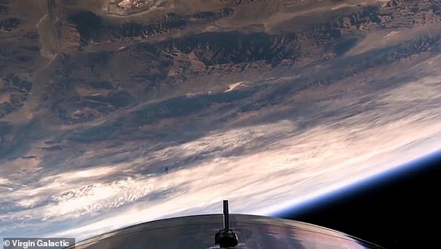 The spaceship has 17 windows, providing 'an incredible view of planet Earth' for passengers as they float by for a few precious minutes