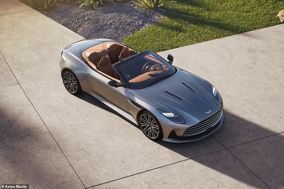 How does it compare to the DB11 it replaces? Aston Martin says the DB12 Volante's hand-built engine has an increase in output of 34% over its predecessor