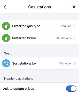 Die Tankstellenfunktion in Waze muss zunächst in den Einstellungen aktiviert werden, damit Benutzer den bevorzugten Gastyp, die Marke und die Entfernung von ihrem aktuellen Standort auswählen können