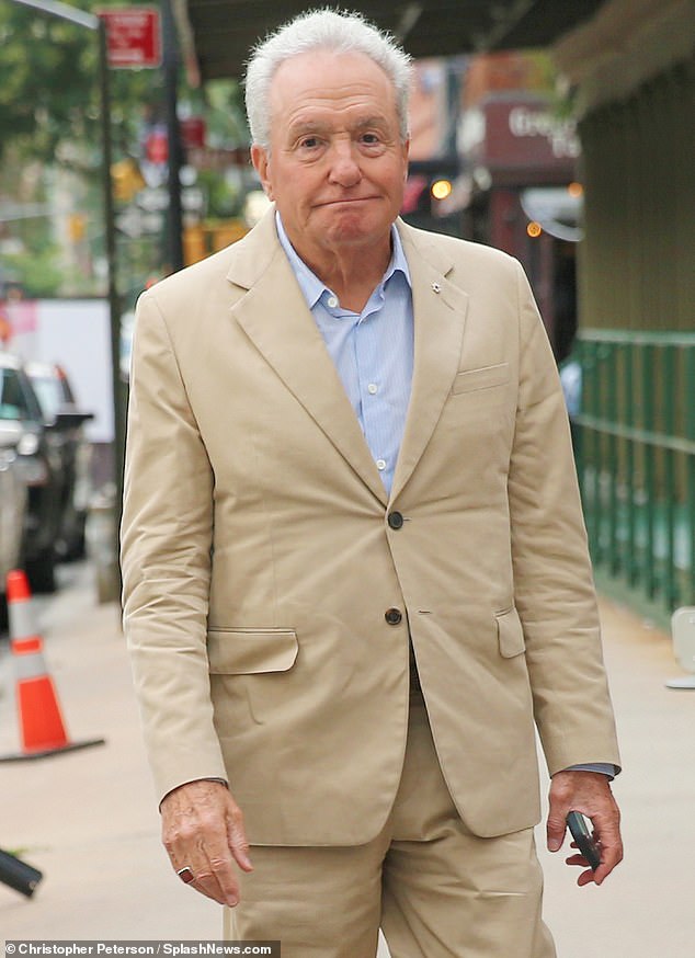 En route: Lorne Michaels, the creator and longtime producer of Saturday Night Live, was similarly dapper as he headed to the beano in a tan suit