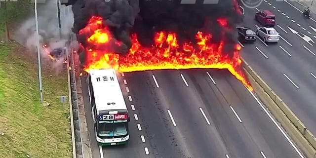 Busbrand in Argentinien