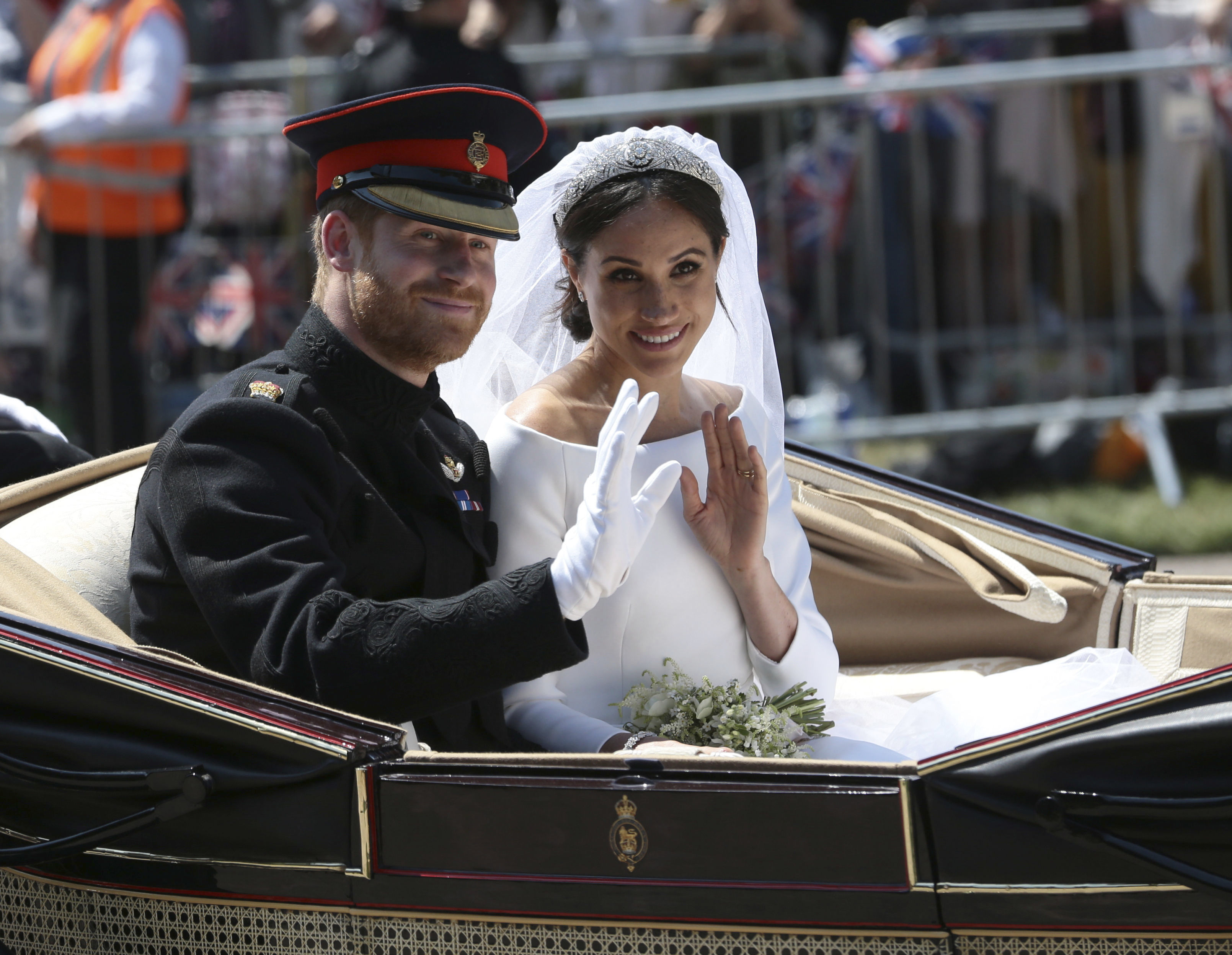 Prinz Harry und Meghan Markle an ihrem Hochzeitstag, dem 19. Mai 2018.