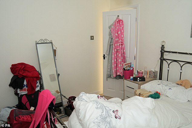 Lucy Letbys Schlafzimmer in der Westbourne Road, Chester, das vor Gericht gezeigt wurde