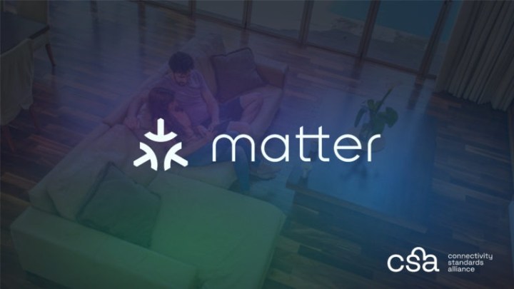 Das Matter-Logo auf buntem Hintergrund.