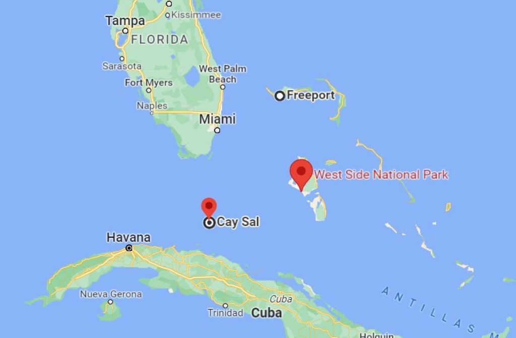Der Mann wurde auf Cay Sal gefunden, einer 2.000 Quadratmeilen großen Insel in der Nähe der Bahamas und Kubas.
