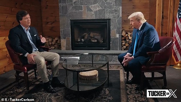 Donald Trump had his own counter programming in the form of an interview with Tucker Carlson