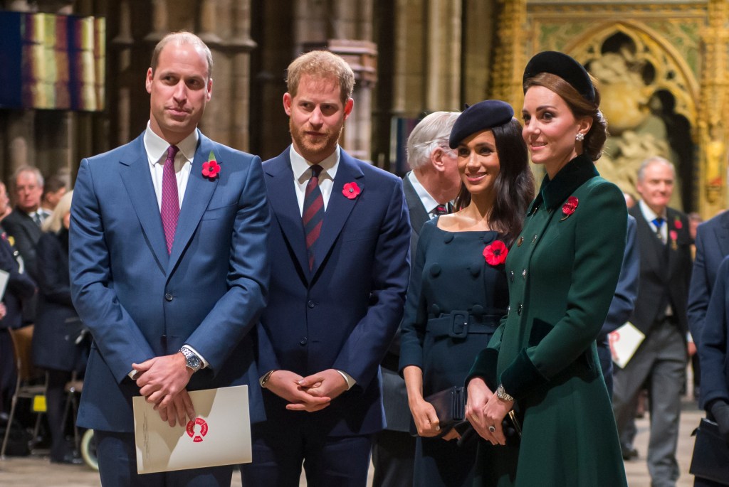 Prinz Harry, Meghan Markle, Prinz William und Kate Middleton