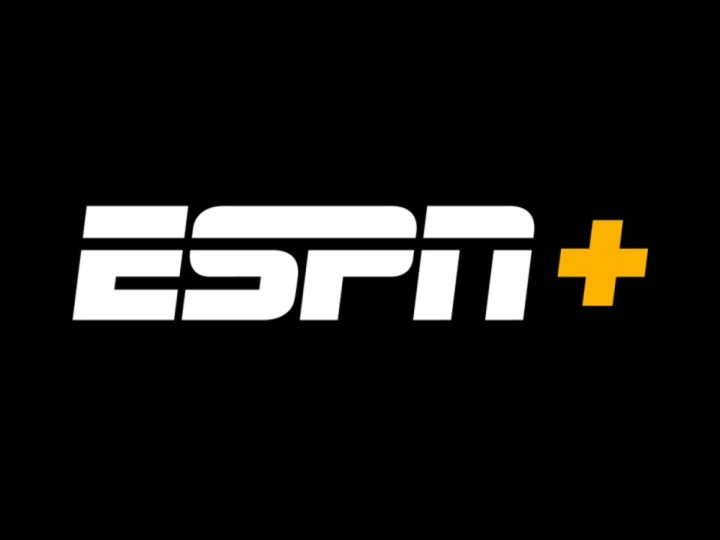 ESPN Plus auf schwarzem Hintergrund.